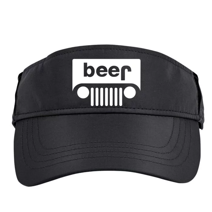 Adult Beer Funny Upside Down Logo Adult Drive Performance Visor