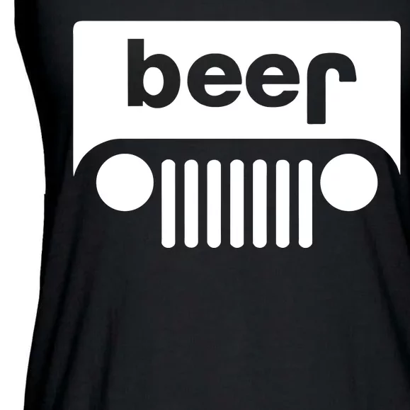 Adult Beer Funny Upside Down Logo Ladies Essential Flowy Tank