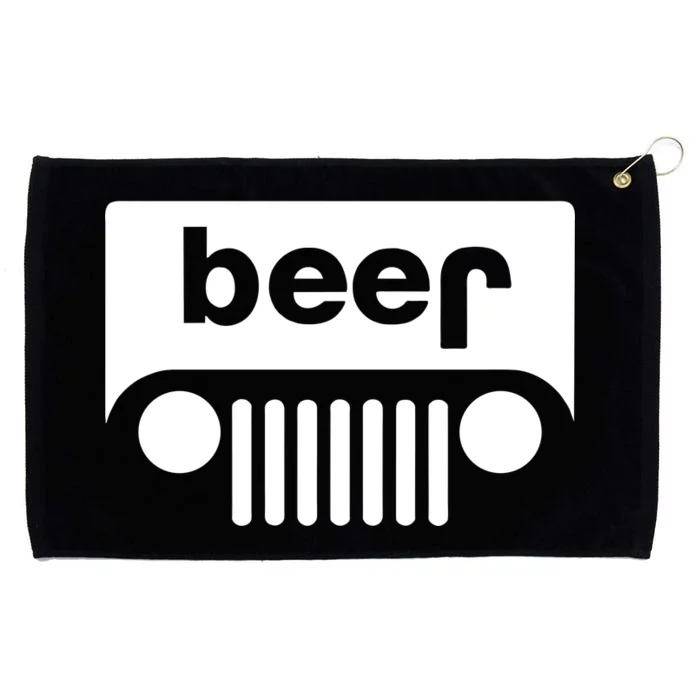 Adult Beer Funny Upside Down Logo Grommeted Golf Towel