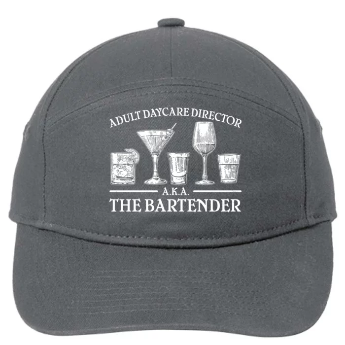 Adult Daycare Director AKA The Bartender 7-Panel Snapback Hat