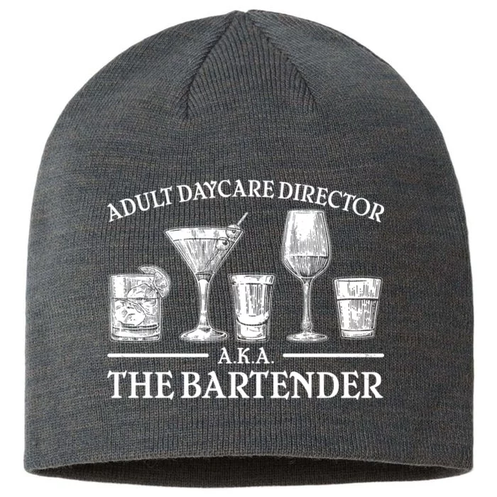 Adult Daycare Director AKA The Bartender 8 1/2in Sustainable Knit Beanie