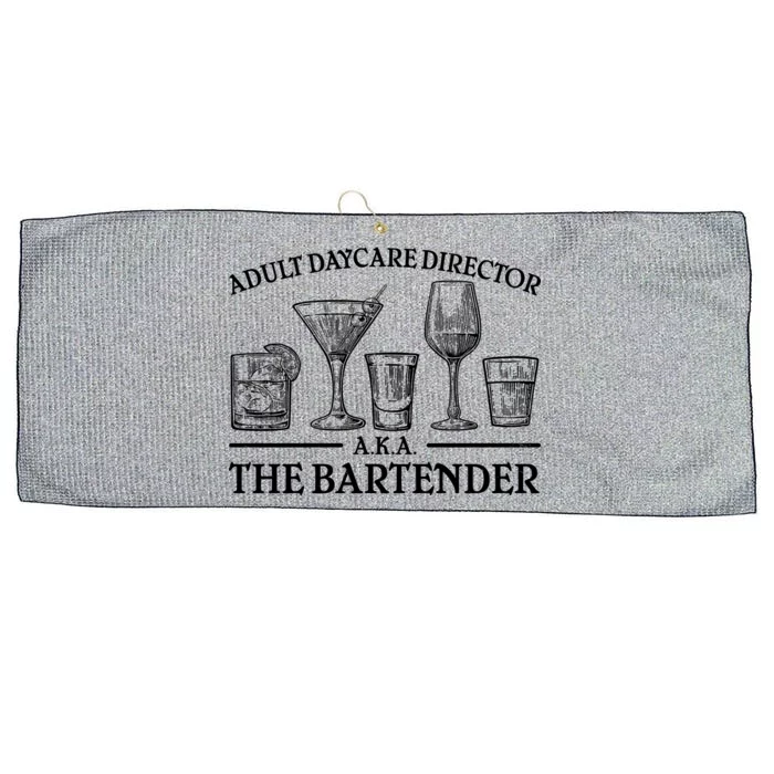 Adult Daycare Director AKA The Bartender Large Microfiber Waffle Golf Towel