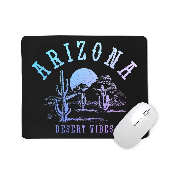 Arizona Desert Vibes Az Pride Cactus Vintage Mousepad