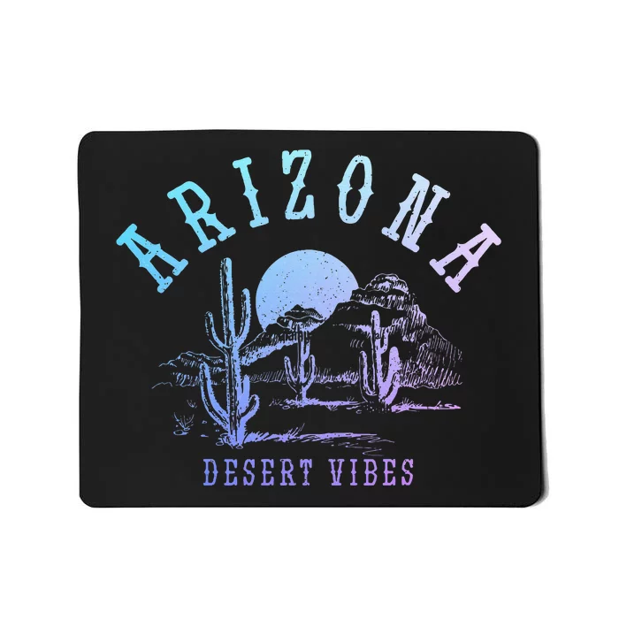 Arizona Desert Vibes Az Pride Cactus Vintage Mousepad