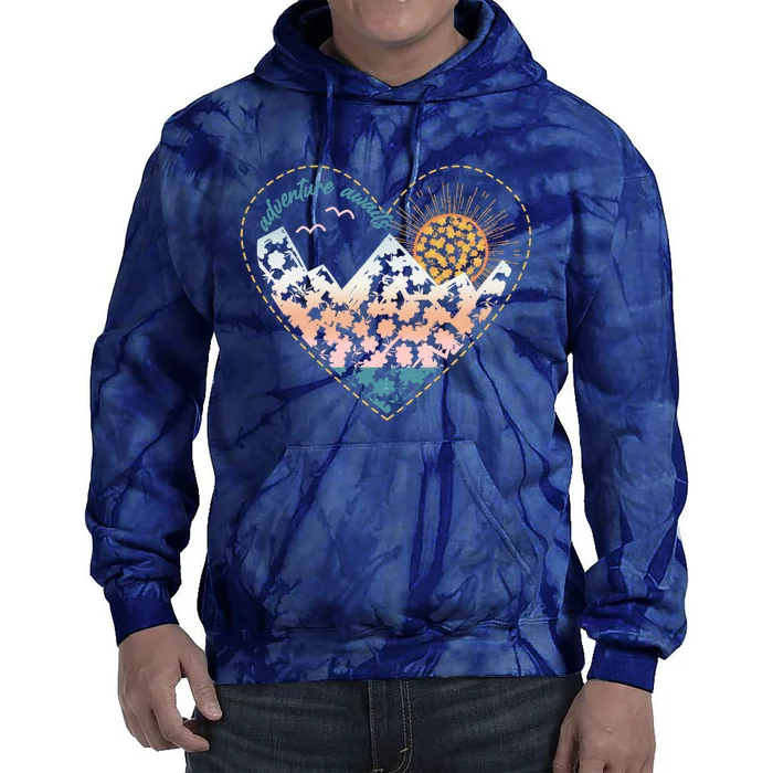 Adventure Awaits Nature Cute Wilderness Tie Dye Hoodie