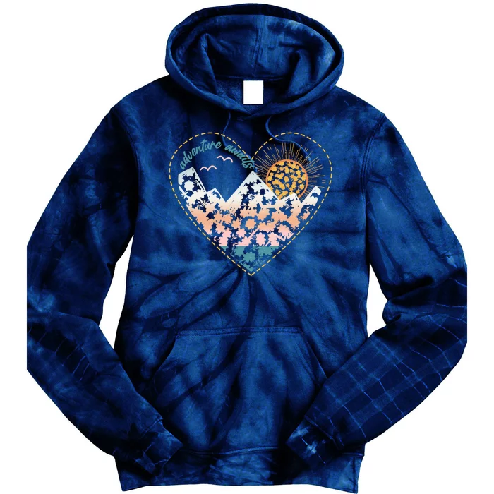 Adventure Awaits Nature Cute Wilderness Tie Dye Hoodie