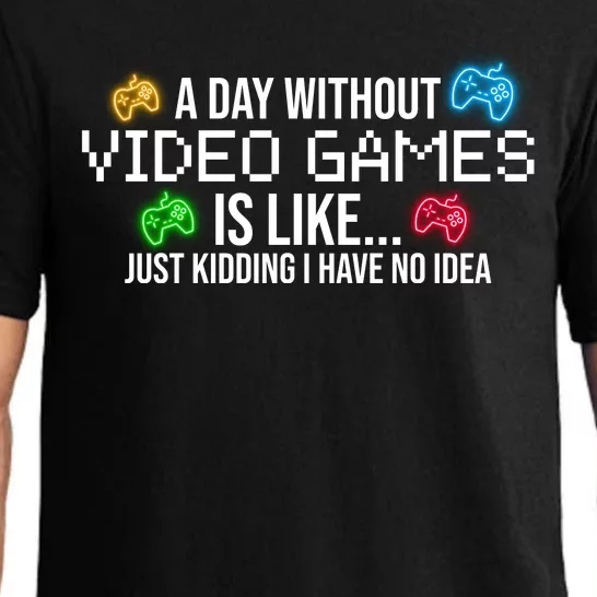 A Day Without Video Games Funny Gamer Pajama Set