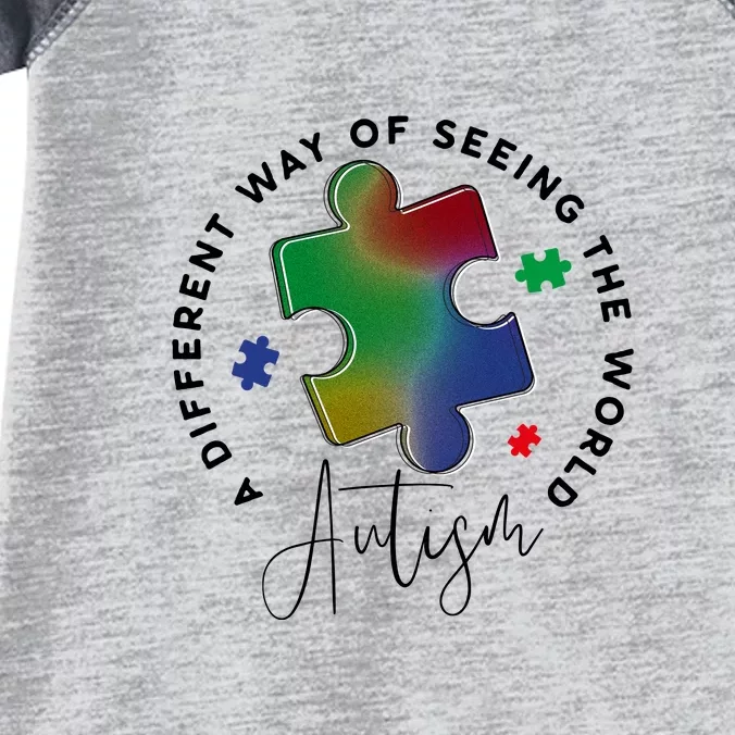 A Different Way Of Seeing The World Puzzle Autism Awareness Month Infant Baby Jersey Bodysuit