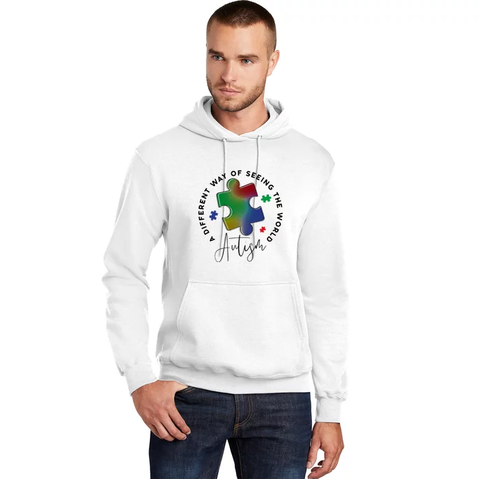 A Different Way Of Seeing The World Puzzle Autism Awareness Month Hoodie