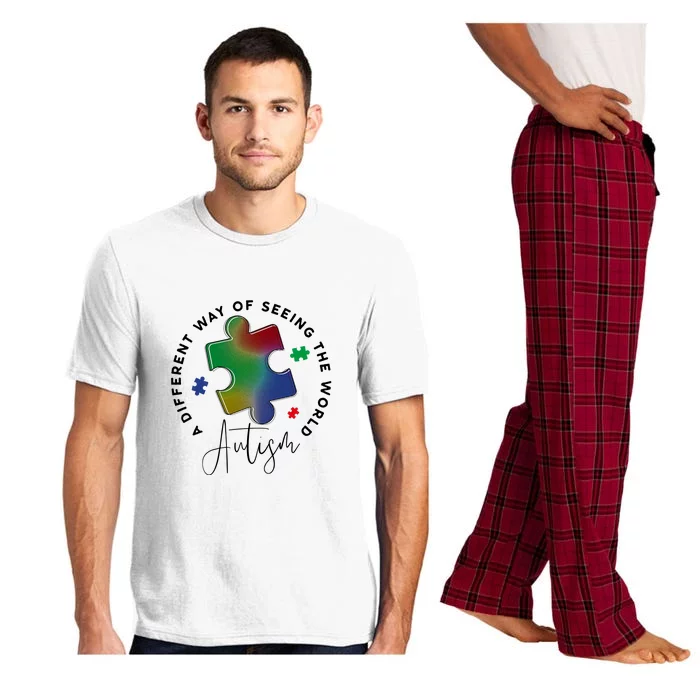 A Different Way Of Seeing The World Puzzle Autism Awareness Month Pajama Set