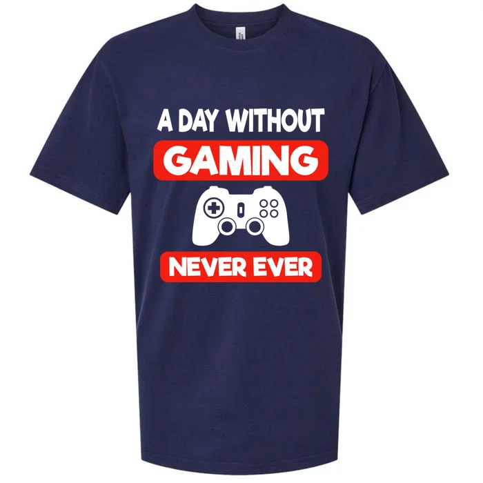 A Day Without Gaming Gift Sueded Cloud Jersey T-Shirt