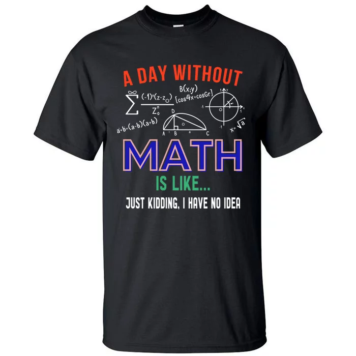 A Day Without Math Is Like Math Gift Tall T-Shirt