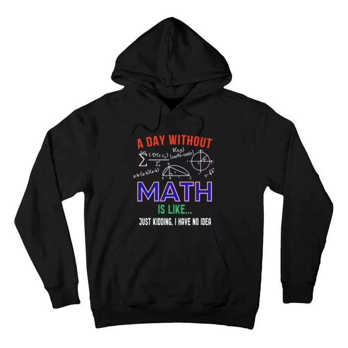 A Day Without Math Is Like Math Gift Tall Hoodie