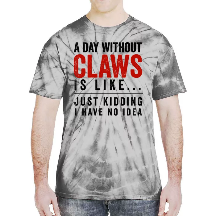 A Day Without Hard Seltzer Funny Alcohol Bar Crawl Claw Gift Tie-Dye T-Shirt