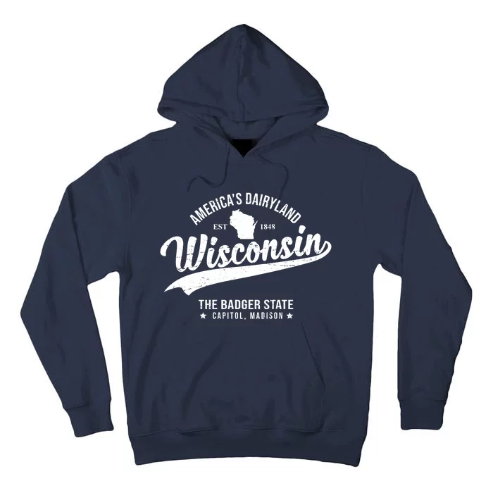 Americas Dairyland Wisconsin Est 1848 Vintage Tall Hoodie