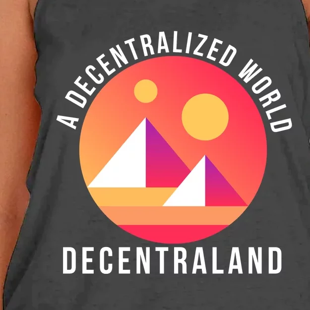 A Decentralized World Decentraland, MANA Women's Knotted Racerback Tank