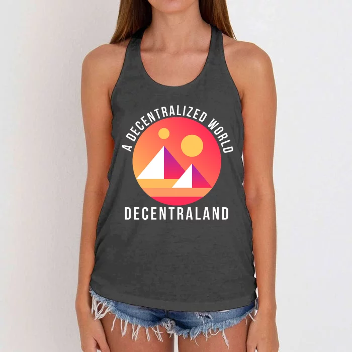 A Decentralized World Decentraland, MANA Women's Knotted Racerback Tank