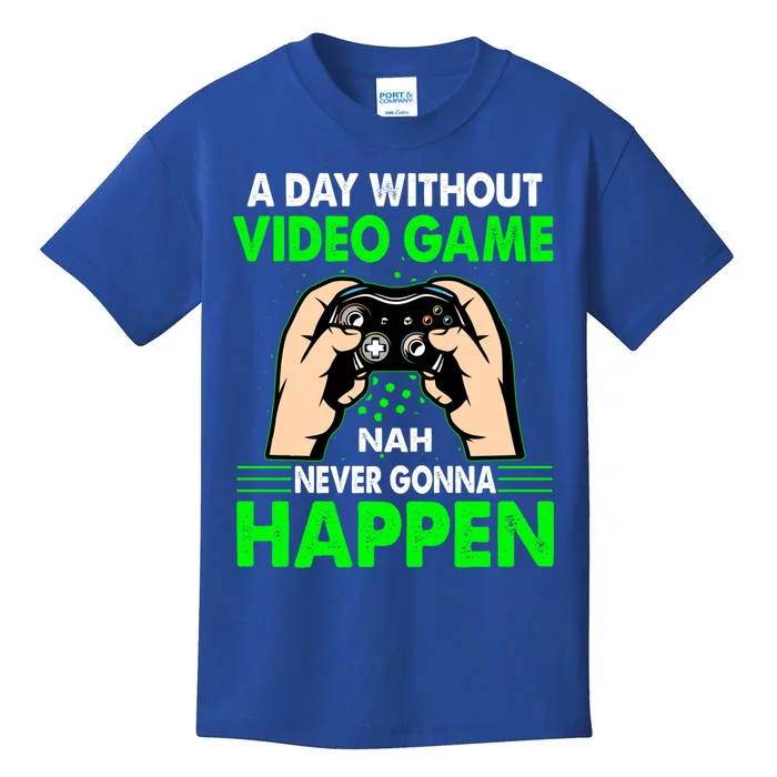 A Day Without Video Games Cute Gift And Gamer Gaming Gift Kids T-Shirt