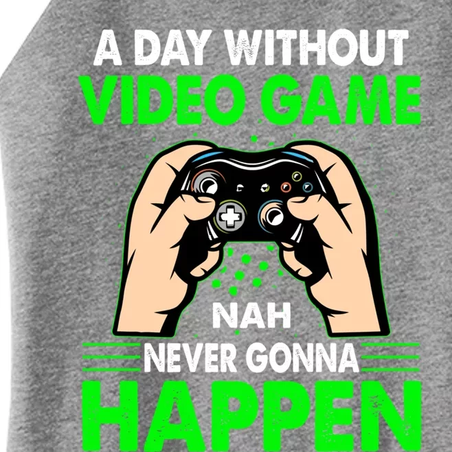 A Day Without Video Games Cute Gift And Gamer Gaming Gift Women’s Perfect Tri Rocker Tank