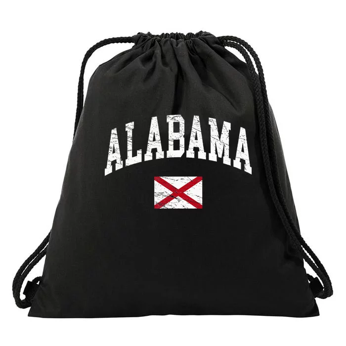 Alabama Distressed Worn Design Flag Of Alabama Classic Drawstring Bag