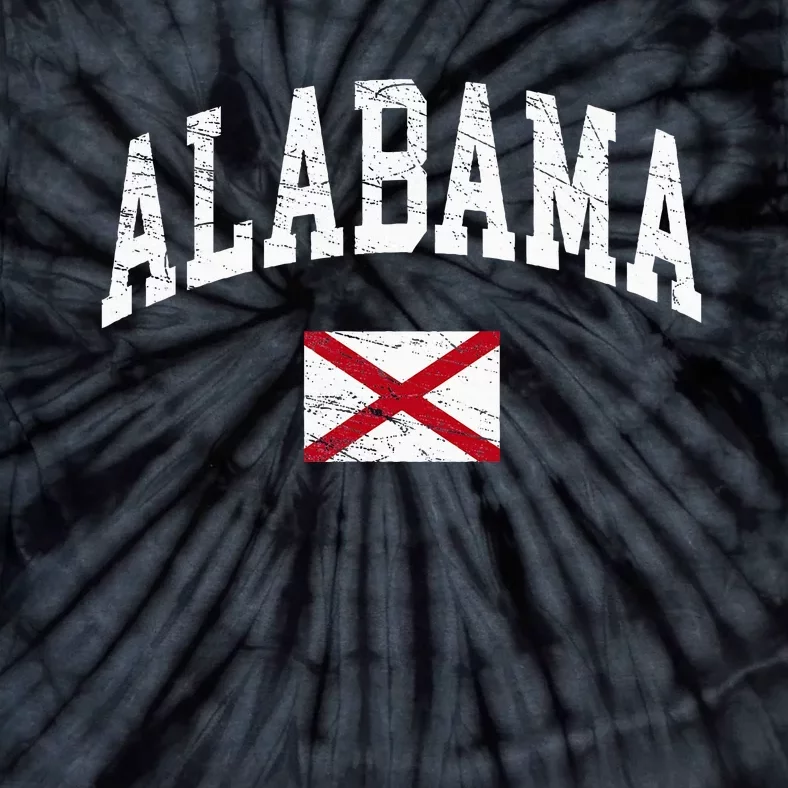 Alabama Distressed Worn Design Flag Of Alabama Classic Tie-Dye T-Shirt