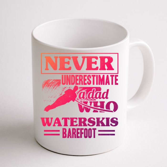 A Dad Who Waterskis Barefoot Water Skiing Wakeboarding Gift Front & Back Coffee Mug