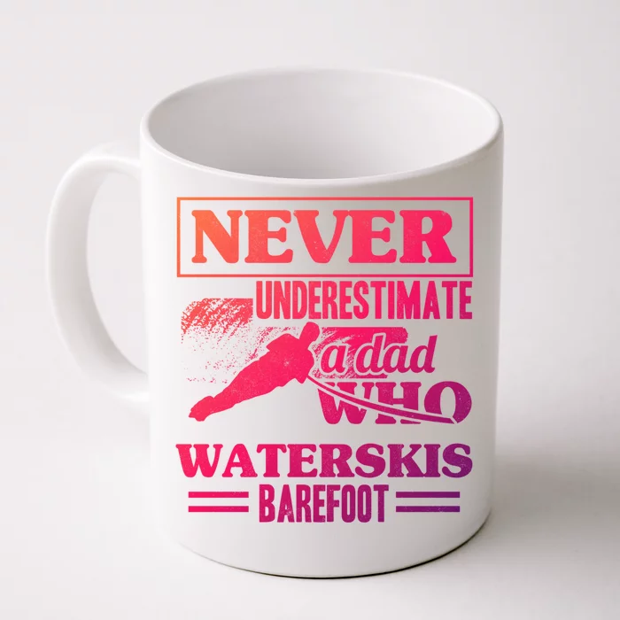 A Dad Who Waterskis Barefoot Water Skiing Wakeboarding Gift Front & Back Coffee Mug