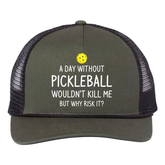 A Day Without Pickleball is Like Cool Pickleball Dink Player Retro Rope Trucker Hat Cap