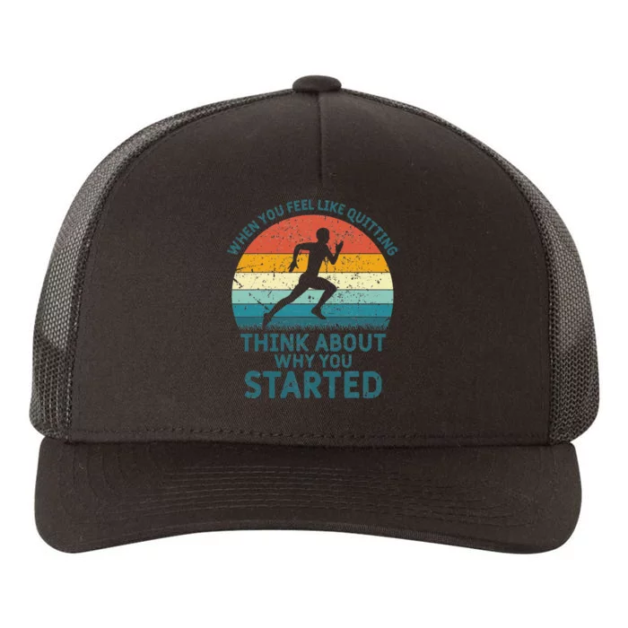 A Day Without Running Funny Runner Running Yupoong Adult 5-Panel Trucker Hat