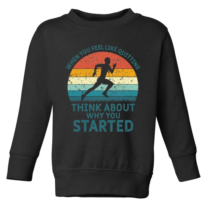 A Day Without Running Funny Runner Running Toddler Sweatshirt