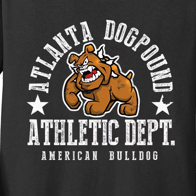 ATLANTA Dogpound Workout Excercise Lover Dog Owner Kids Long Sleeve Shirt