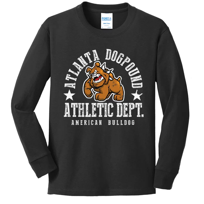 ATLANTA Dogpound Workout Excercise Lover Dog Owner Kids Long Sleeve Shirt