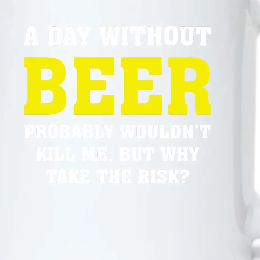 A DAY WITHOUT BEER Black Color Changing Mug