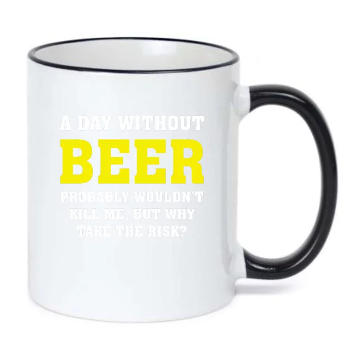 A DAY WITHOUT BEER Black Color Changing Mug