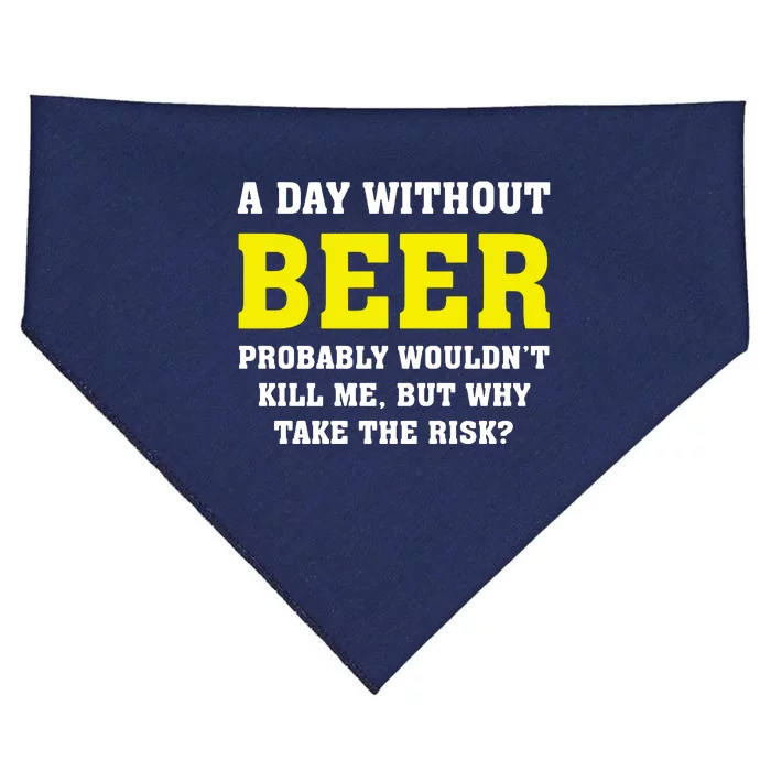 A DAY WITHOUT BEER USA-Made Doggie Bandana