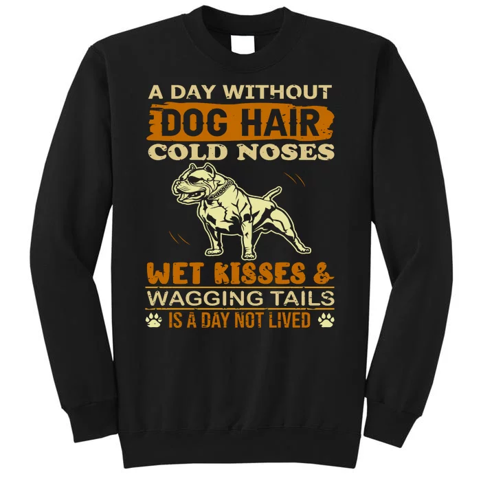 A Day Without Dog Hair Cold Noses Wet Kisses & Wagging Tails Is A Day Not Lived Sweatshirt