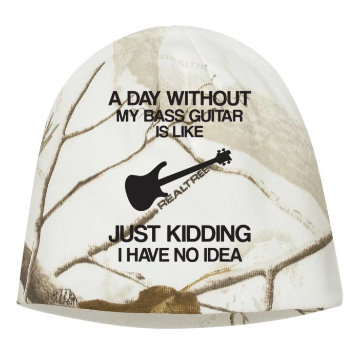 A Day Without My Bass Guitar Rock Band Player Kati - Camo Knit Beanie