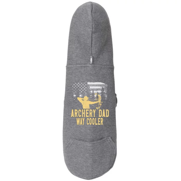 Archery Dad Way Cool Father's Day Cool Gift Doggie 3-End Fleece Hoodie