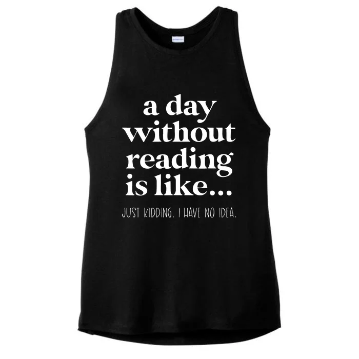 A Day Without Reading Ladies Tri-Blend Wicking Tank