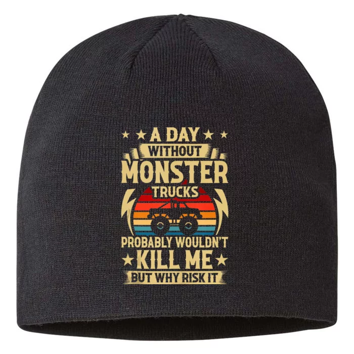 A Day Without Monster Trucks 8 1/2in Sustainable Knit Beanie