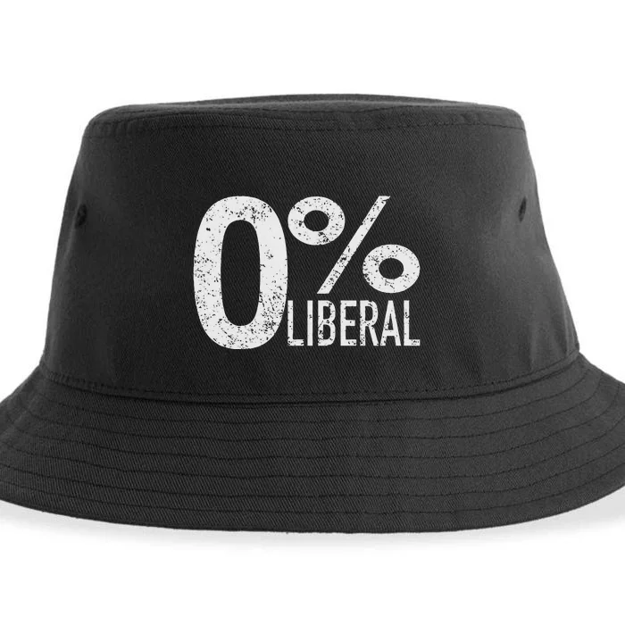 Antiliberal Democrat Zero Percent Liberal Trump Sustainable Bucket Hat