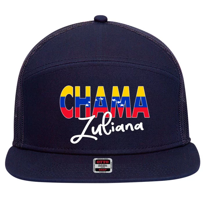 Artistic Design Zulia Chama Zuliana Flannel Venezuela Gift 7 Panel Mesh Trucker Snapback Hat