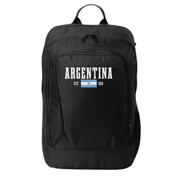 Argentina Est 1816 Argentinian Flag Pride Vintage Argentina Gift City Backpack