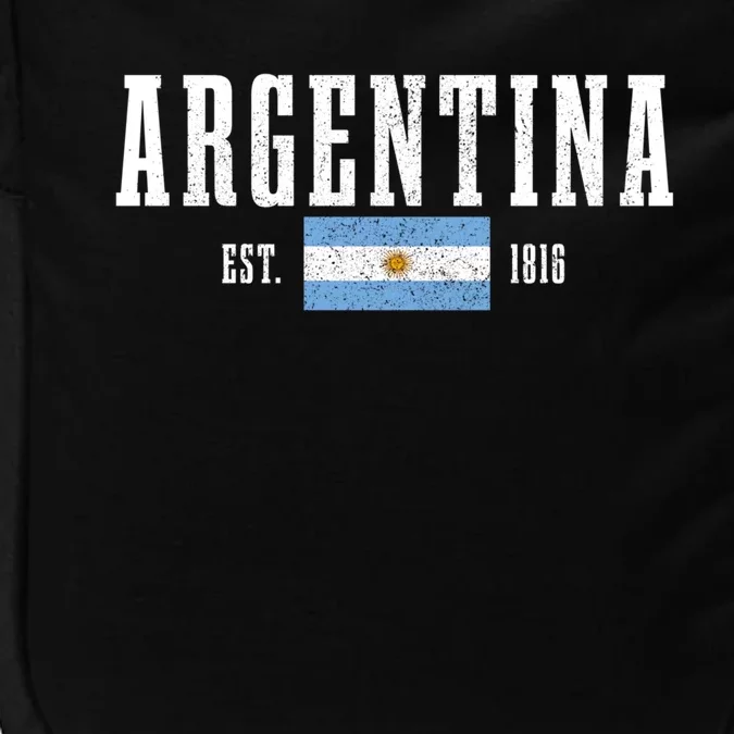 Argentina Est 1816 Argentinian Flag Pride Vintage Argentina Gift Impact Tech Backpack