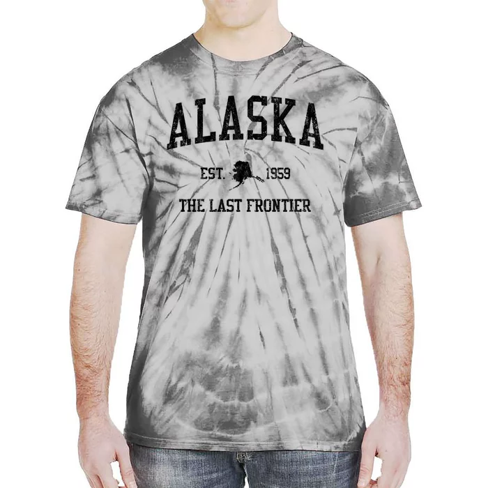 Alaska Est 1959 The Last Frontier Vintage Sports Design Tie-Dye T-Shirt