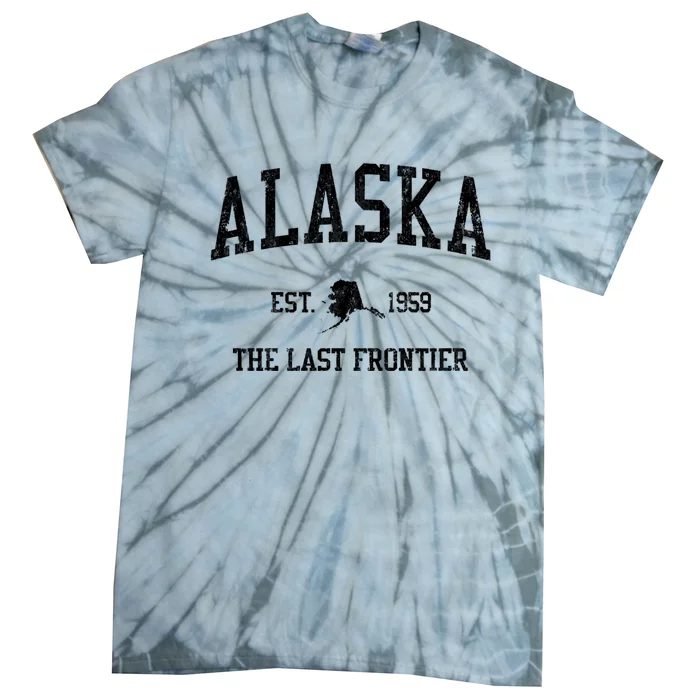 Alaska Est 1959 The Last Frontier Vintage Sports Design Tie-Dye T-Shirt