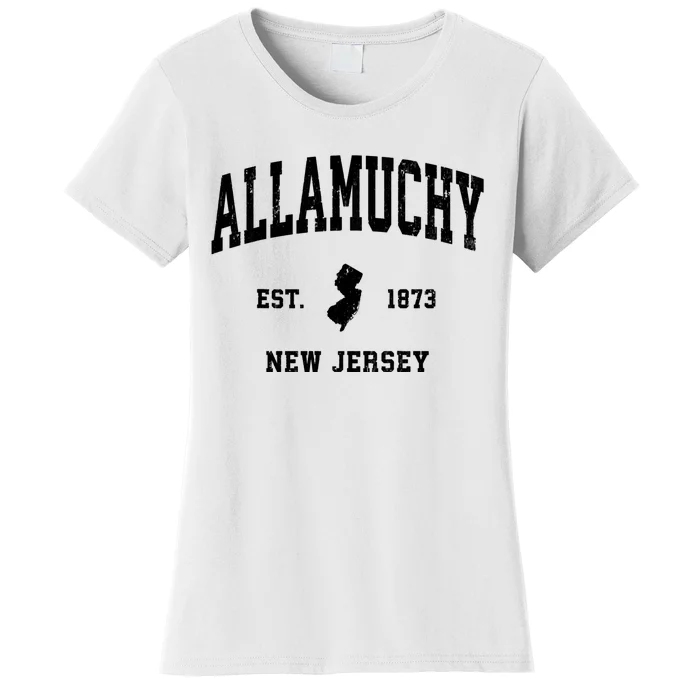 Allamuchy Est 1873 New Jersey Nj Vintage Athletic Sports Design Women's T-Shirt