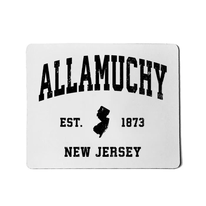 Allamuchy Est 1873 New Jersey Nj Vintage Athletic Sports Design Mousepad