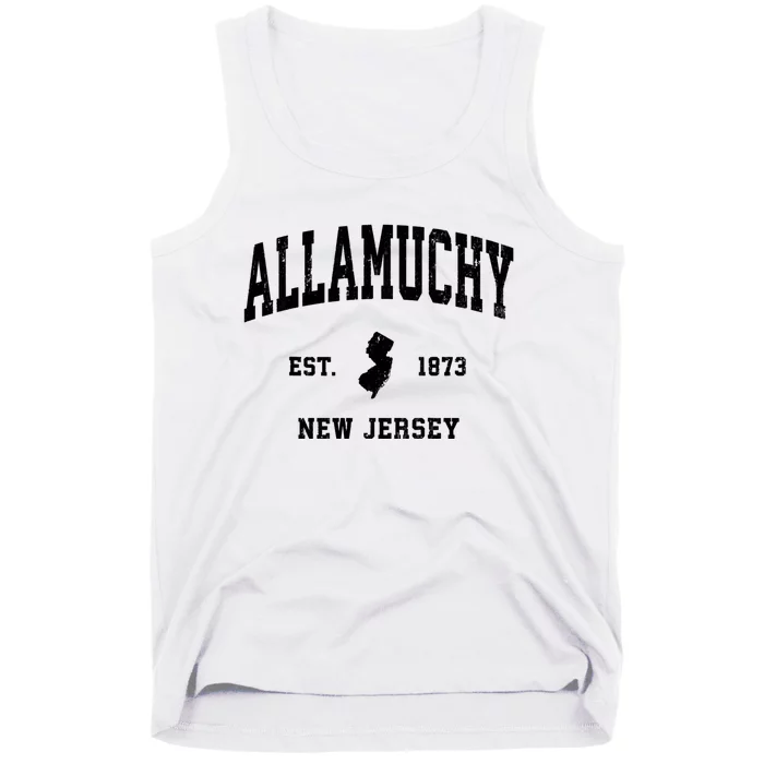 Allamuchy Est 1873 New Jersey Nj Vintage Athletic Sports Design Tank Top