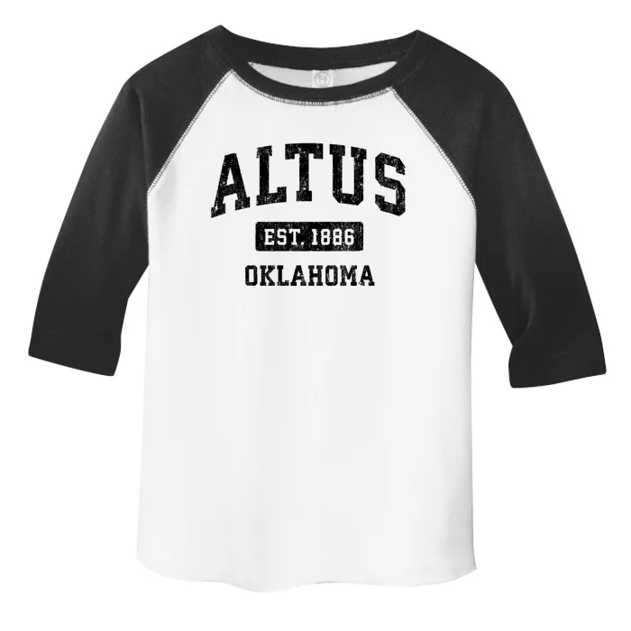 Altus Est 1886 Oklahoma Ok Vintage Sports Design Toddler Fine Jersey T-Shirt